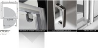 ROLTECHNIK sprchové dveře jednokřídlé LLDO1 800 výplň intimglass, rám brillant   551-8000000-00-21